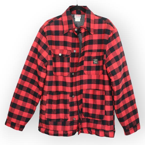POINTER BRAND LC KING Small Barn Chore Blanket-Lined Flannel JacShirt USA - Picture 9 of 15